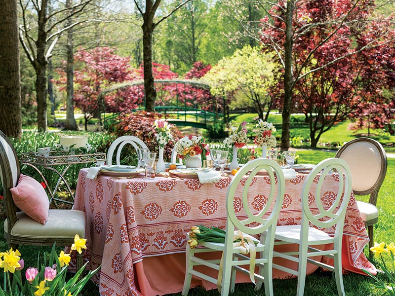 Southern Lady magazine spring tablescape